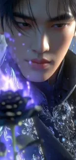 Mystical anime character with glowing elements.