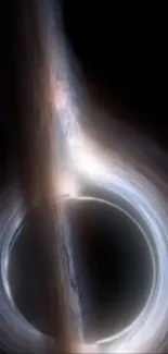 Mesmerizing black hole vortex wallpaper, capturing cosmic beauty.