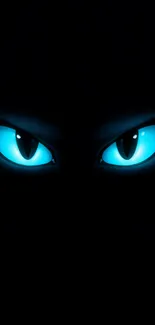 Close-up of mystical blue eyes in dark background wallpaper.