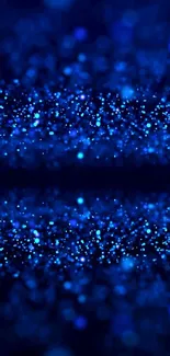 Mystical blue sparkle wallpaper with shimmering light effects.