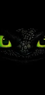 Close-up of mystical green eyes on black background wallpaper.