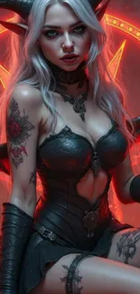 Dark fantasy wallpaper with mystical character.