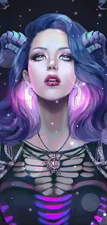 Ethereal character in vibrant fantasy art wallpaper.