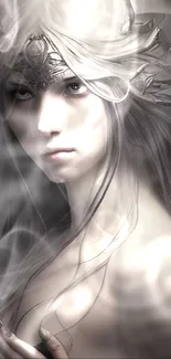 Mystical female figure with ethereal fantasy elements.