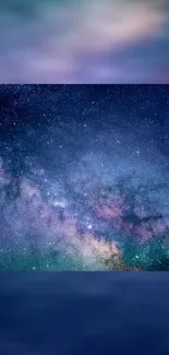 Vibrant galaxy wallpaper with stars and cosmic colors for mobile devices.