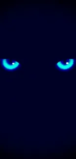 Wallpaper featuring glowing blue eyes in the darkness.