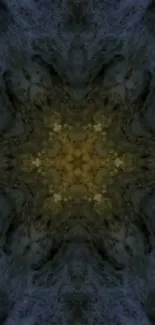 Dark kaleidoscope pattern with mystical symmetry.