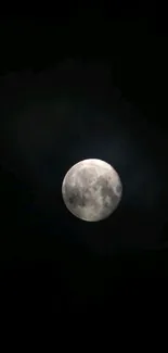 High-resolution image of the mystical moon against a dark night sky.