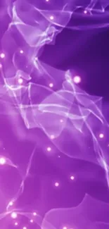 Mystical abstract purple wallpaper with ethereal light swirls.