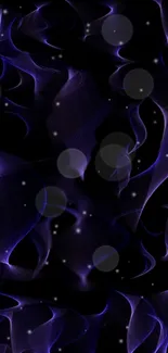 Mystical purple abstract wallpaper with swirling patterns and ethereal glow.