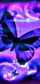 Purple butterfly art with mystical designs and vivid colors.