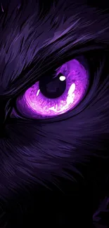 Mystical wallpaper featuring a purple eye design.