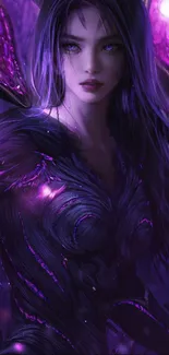 Mystical purple figure in fantasy art.