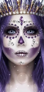 Purple fantasy art with jeweled crown