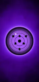 Mystical purple wallpaper with circular design and cosmic theme.