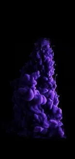 Majestic purple smoke against a dark background.