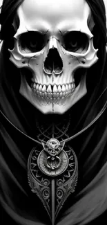 Gothic skull art mobile wallpaper.