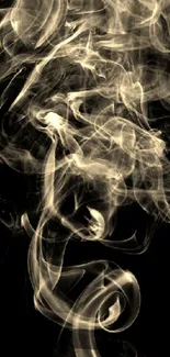 Mystical abstract smoke art on a dark background, perfect for mobile wallpaper.