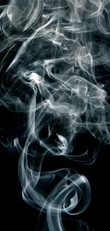 Mystical smoke art with swirling patterns on a dark background.