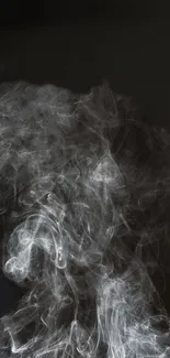 Abstract black and white smoke wallpaper for mobile device.