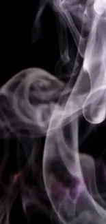 Mystical smoke pattern on a black background.