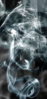 Mystical smoke swirl on a dark background.