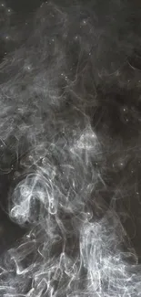 Mystical white smoke against a dark background.