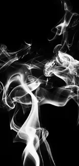 Elegant abstract smoke design on a black background.