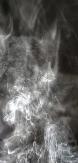 Mysterious wisps of smoke in grayscale create an ethereal mobile wallpaper.