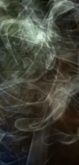 Mystical smoke wallpaper with dark tones and intricate swirling patterns.