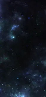 Mystical starry space wallpaper with galaxies and stars.