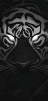 Abstract tiger glow with dark contrasts wallpaper.