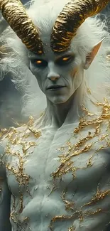 Fantasy creature with gold accents and mystical aura.