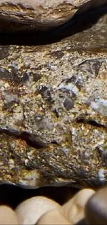 Close-up of natural stone texture