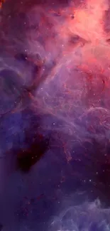 Vibrant nebula galaxy with pink and purple hues, perfect for mobile wallpaper.