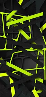 Neon abstract geometric wallpaper with a vibrant pattern.