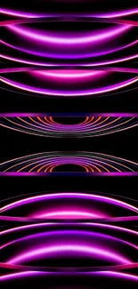 Vibrant neon abstract mobile wallpaper with dynamic glowing shapes.