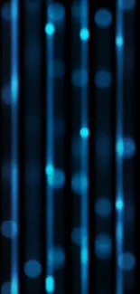 Dynamic neon blue light stripes design wallpaper.