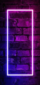 Neon purple and blue brick wallpaper for phones.