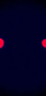 Dark wallpaper with glowing neon eyes and a mysterious ambiance.