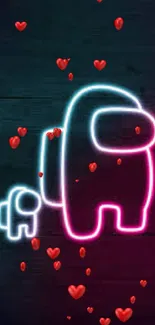 Neon-themed game character wallpaper with vibrant colors for mobile.