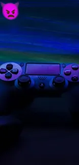 Vibrant neon game controller wallpaper.