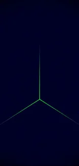 Sleek mobile wallpaper with neon green lines on dark background.