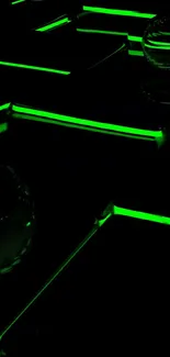 Neon green tech-inspired wallpaper with futuristic glowing design.