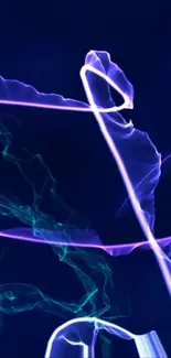 Abstract mobile wallpaper with neon lights.