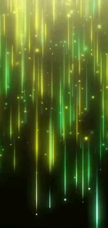 Neon green and yellow light streaks wallpaper.