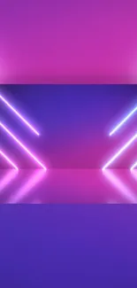 Neon purple abstract wallpaper with light reflections.