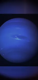 Vivid blue Neptune planet mobile wallpaper.