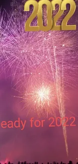 Colorful fireworks bursting in the night sky with '2022' text overlay.