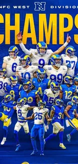 NFC Champs football team collage wallpaper.